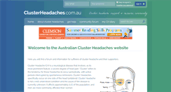 Desktop Screenshot of clusterheadaches.com.au