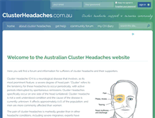 Tablet Screenshot of clusterheadaches.com.au